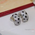 High Quality Replica Cartier Panthere de Earrings S925 Silver Diamond-set